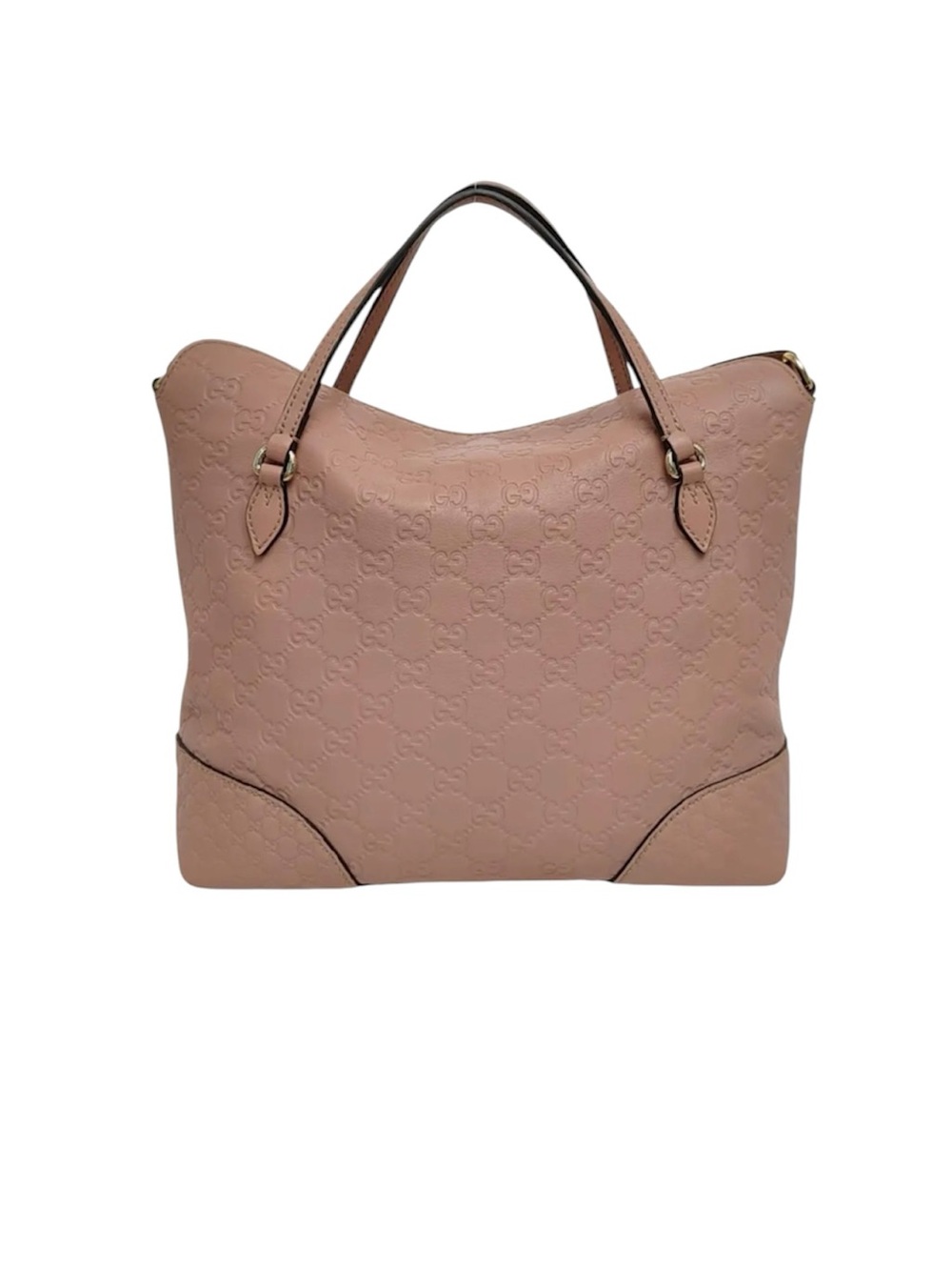 GUCCI Guccissima Medium Bree Foldover Tote Soft Pink - Picture 2 of 9